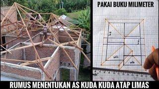 Rumus menentukan AS kuda kuda atap rumah model limas