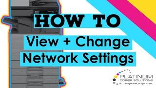 How To View and Change Network Settings on a Sharp Copier