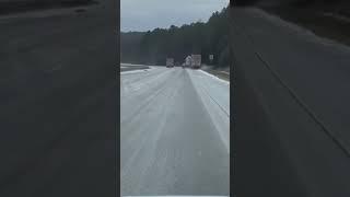 THE DANGER OF ICE ROADS AND TRUCK CRASH #shorts