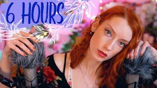 ASMR 6 HOURS+ | Time To Sleep Now  Whispers & Slow Fluffy Mic Brushing