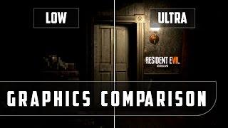 Resident Evil 7 – PC - Low vs Ultra - detailed Graphics Comparison