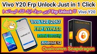 Vivo Y20 Frp unlock just in 1 click by unlock tool android 12 with test points | 2024 | Tech City