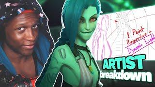 ARTIST/VALORANT Player REACTS: League of Legends - Get Jinxed Cinematic | Artist Breakdown