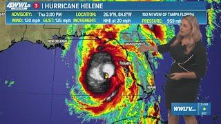 Watch: Hurricane Helene becomes major Category 3 storm