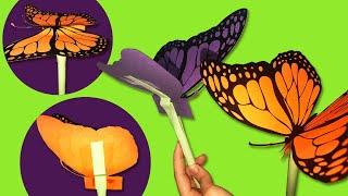 DIY BUTTERFLY WITH MOVING WINGS - FUN & EASY