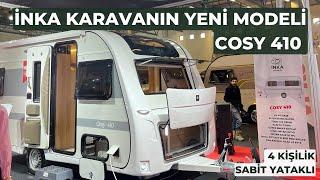 İNKA KARAVAN 410 COSY MODELİ & SABİT YATAKLI 4 KİŞİLİK 750 KG ALTI ÇEKME KARAVAN