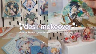 desk makeover | unboxing Genshin Sweet Paradise collabo merch