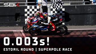 CLOSEST-EVER FINISH️ Bulega  Toprak in the Superpole Race's last lap  | 2024  #EstorilWorldSBK 