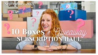10 Subscription Boxes | September 2021 Subscription Box Haul Video | Lots of New Subscription Boxes