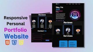 How to Create Responsive Portfolio Website with HTML,CSS & JAVASCRIPT #html #css #coding #javascript