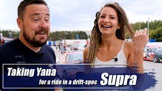 Taking Yana for a ride in a drift-spec Supra