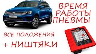 Время работы компрессора пневмы во всех режимах