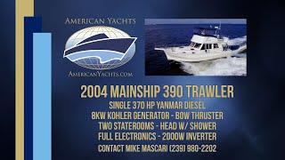 SOLD - 2004 39' Mainship 390 Trawler With American Yachts