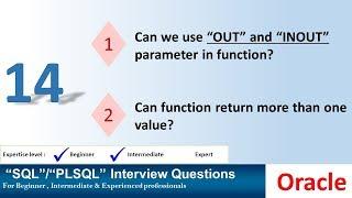 Oracle Interview Question - Can we use OUT and INOUT parameter in function