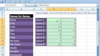 Excel Magic Trick 302: Randomly Select Names No Repeats