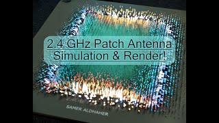 2 4 GHz Patch Antenna Simulation & Render