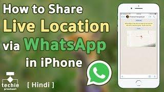 How to Share Live Location via WhatsApp on iPhone or Android. HINDI