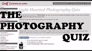 Taking the Photography Quiz