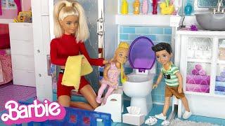 TODDLER GETTING WELL ROUTINE | Toddler Gets Really Sick! - A Barbie Family Sick Day Story