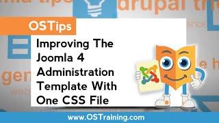 Improving The Joomla 4 Administration Template With One CSS File