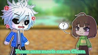 Fanon sans meets canon Chara || Gacha club || Undertale