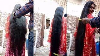 Longhair nitpicking and head massage by my husband //long hair lover//@Trishajeetcreations