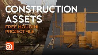 Construction Assets In Houdini  |  Free Project File