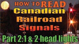 Reading Canadian Railroad Signals part 2: Single and two headed signals lower music