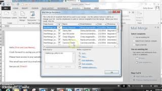 Mail Merging Letters