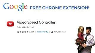 Video Speed Controller - Google Chrome Extenstion For Speeding Up Or Slowing Down Videos