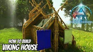 How to Build Viking Starter House Base - Build Tutorial Ark Survival Ascended