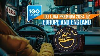 Navigation for car/bus, IGO LUNA Premium 2024 Q2 maps! Europe & England. Support Android 14.