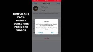 HOW TO LOG OUT IN TELEGRAM APP IOS