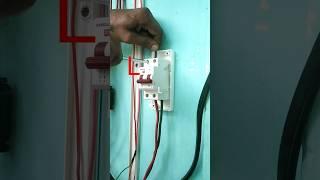 Double pole MCB connection!wiring circuit breaker.#shorts #viral #electrical .