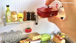 Toy Miniature | Re-Ment Mini Kitchen |  Breakfast | Cheese Toast, Fried Eggs, Bacons & Orange Juice