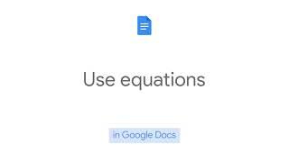 How to: Use equations in Google Docs