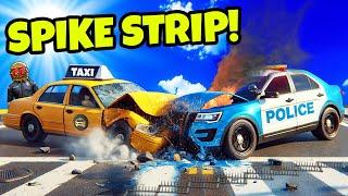 I Attempted to Use Spike Strips to Stop a Stolen Taxi in Police Simulator!
