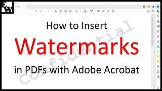 How to Insert Watermarks in PDFs with Adobe Acrobat