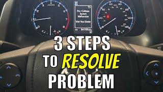 How to Fix Toyota Pre-Collision System Malfunction Warning ️ | DIY