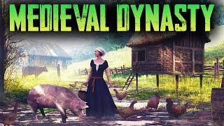 Выживание в Medieval Dynasty 2021 - Релиз - Строим курятник и свинарник - стрим #4