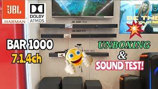 JBL Bar 1000 Dolby Atmos 7.1.4ch 880W Soundbar (2022) | Quick Unboxing & Sound Test!