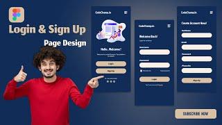 Login and signup page in Figma | Mobile App UI Design Tutorial 2023
