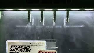 2017 VW Golf 1.8 TSI 06A906036F injectors spray pattern test at Toronto Injectors