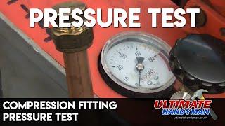 compression fitting pressure test