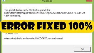 GARENA PUBG LITE PC ERROR Global shader cache DirectX RESOLVED !! PUBG LITE PC