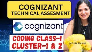 Cognizant 2024 Technical Assessment Cluster1 & 2 | Actual Questions Solved