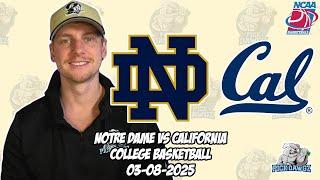 Notre Dame vs Cal 3/8/25 Free College Basketball Picks and Predictions | NCAAB Pick