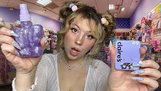 ASMR CLAIRES GIRL Pierces Your Ears.. & does your makeup (ROLEPLAY) Pt 2.