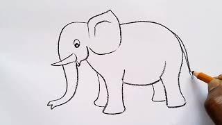 how to draw elephant drawing easy step by step@Aarav Drawing Creative