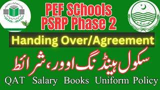 PSRP Agreement || PSRP school Handing Over phase 2 || psr phase 2  latest news